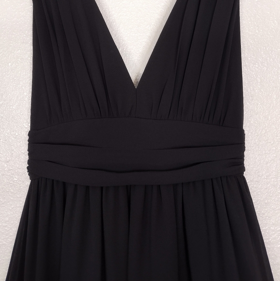 Black Bridesmaid Maxi Dress Formal Evening Gown - Picture 9 of 14